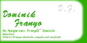 dominik franyo business card